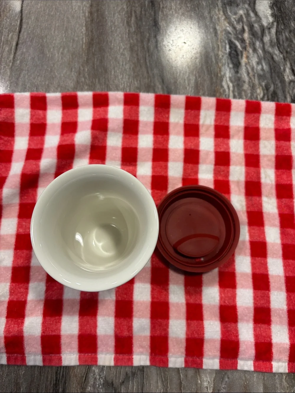 Lenox Christmas porcelain travel tumbler good used shape